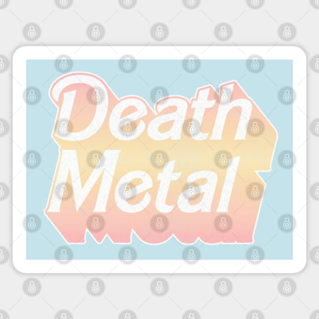 Death Metal // Cute Faded Pastel Design Sticker by DankFutura